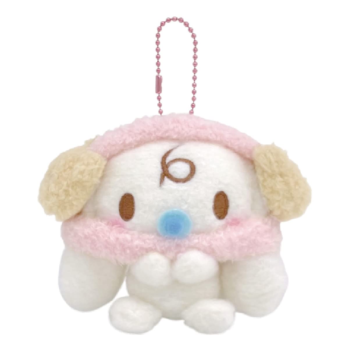 Nakajima Sanrio Plush Mascot Milk Wearing Earmuffs