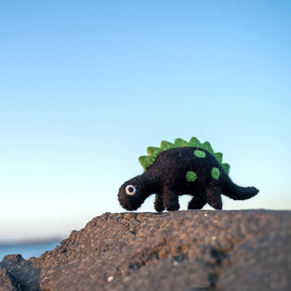Felt Dinosaur Toy - Green Spikes