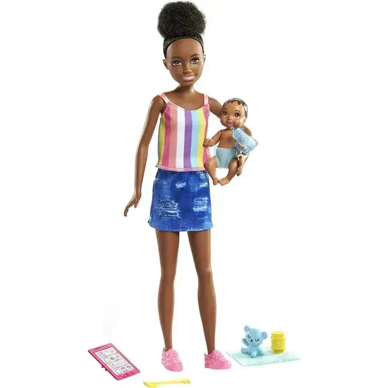 Mattel Barbie Skipper Babysitters Doll & Accessories Set (Brunette Doll)