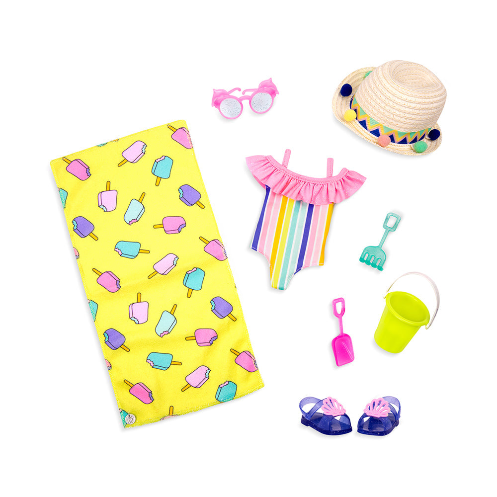Glitter Girls Beach Day Rays 14" Deluxe Outfit