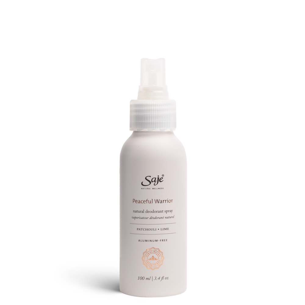 Saje Peaceful Warrior Mineral Salt Based Spray Deodorant Natural 100ml NEW