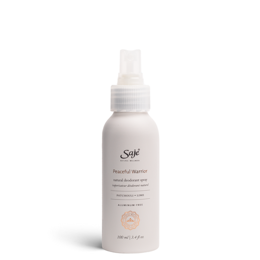 Saje Peaceful Warrior Mineral Salt Based Spray Deodorant Natural 100ml NEW