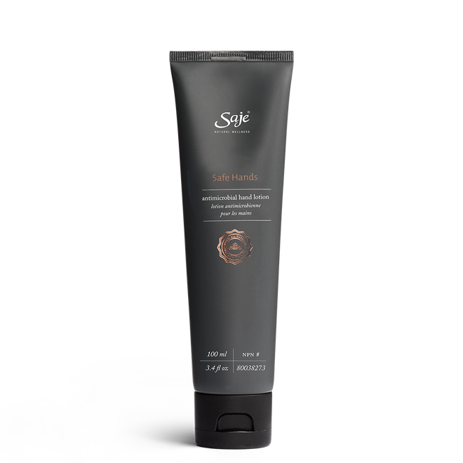 Saje Safe Hands Antimicrobial Hand Lotion 100% Natural Topical Formula 100ml NEW