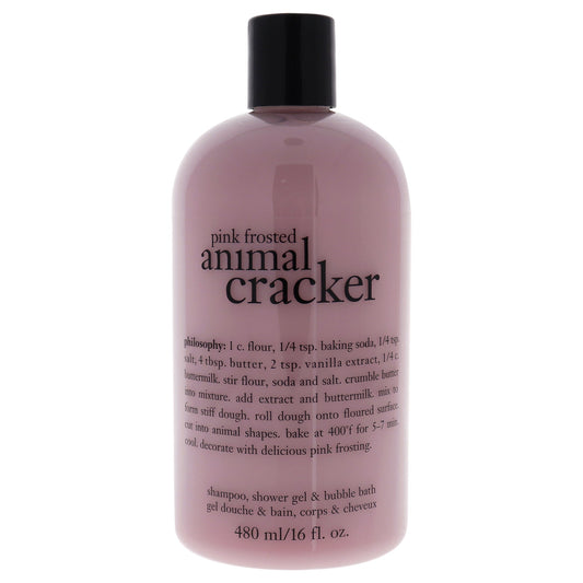 Pink Frosted Animal Cracker by Philosophy for Unisex 16 oz Shampoo, Shower Gel and Bubble Bath