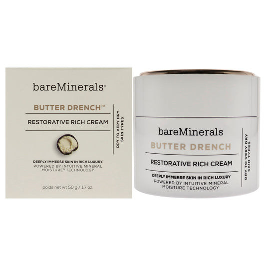 Butter Drench Restorative Rich Cream by bareMinerals for Unisex - 1.7 oz Cream