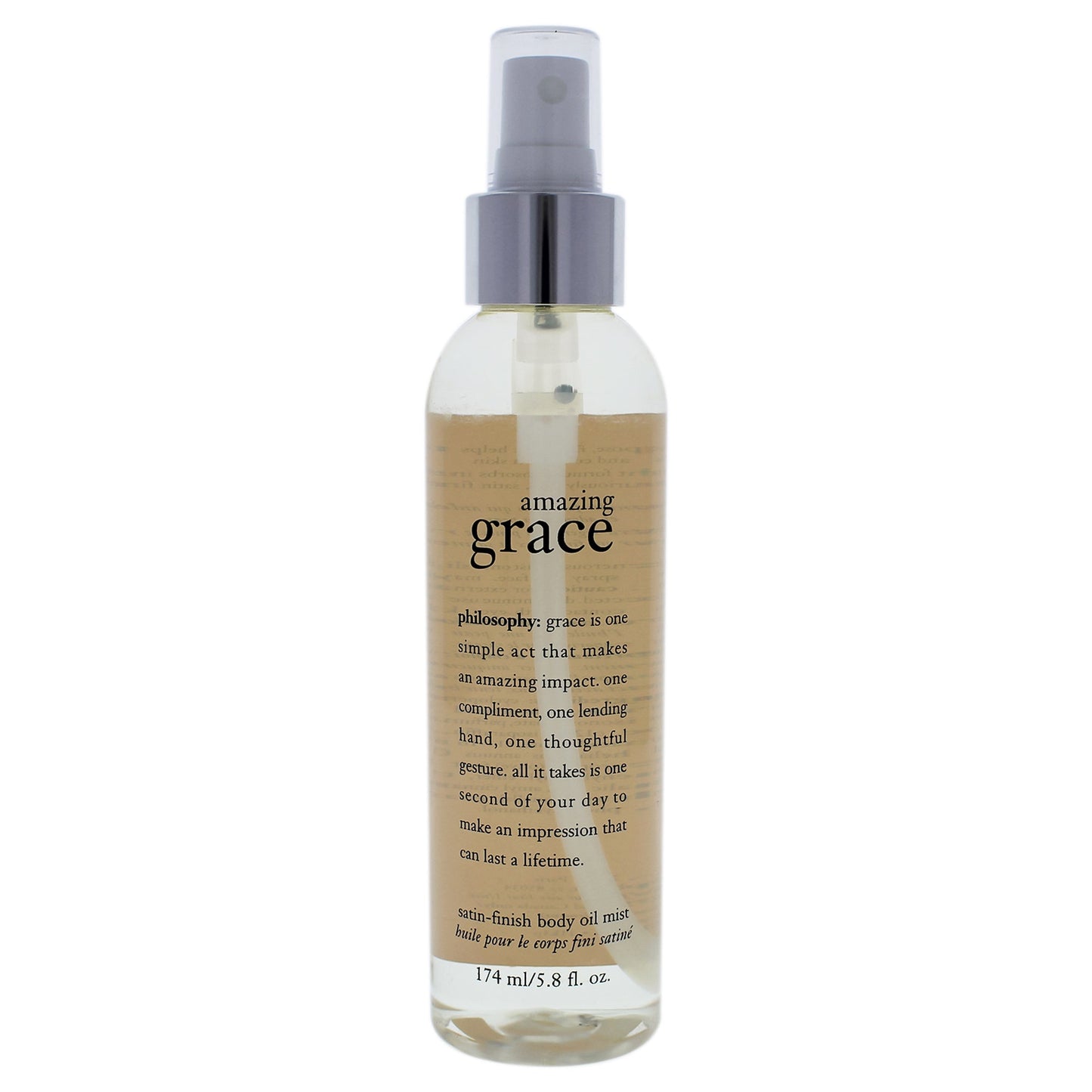 Amazing Grace Satin-finish Body Oil Mist by Philosophy for Women 5.8 oz Body Spray