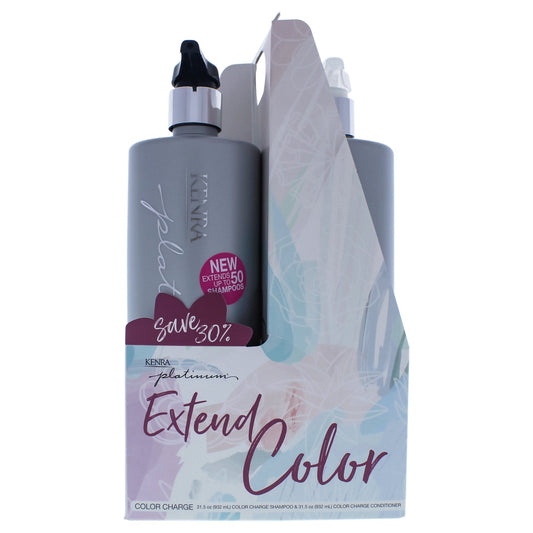 Platinum Color Charge Duo by Kenra for Unisex - 2 x 33.8 oz Shampoo and Conditioner