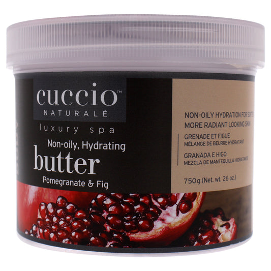 Luxury Spa Non-Oily Hydrating Butter - Pomegranate and Fig by Cuccio Naturale for Unisex - 26 oz Body Butter