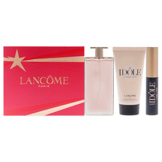 Idole by Lancome for Women - 3 Pc Gift Set 1.7oz EDP Spray, 1.7oz Body Cream, 2.5ml Mascara