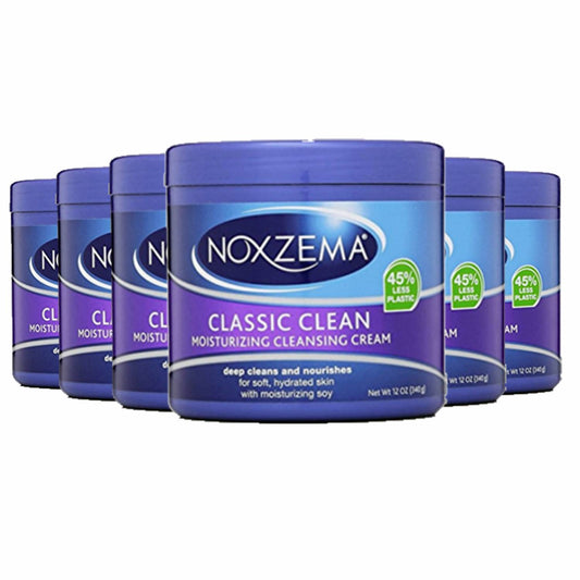 Noxzema Classic Clean Cream Moisturizing Cleansing 12 oz- 6 Pack