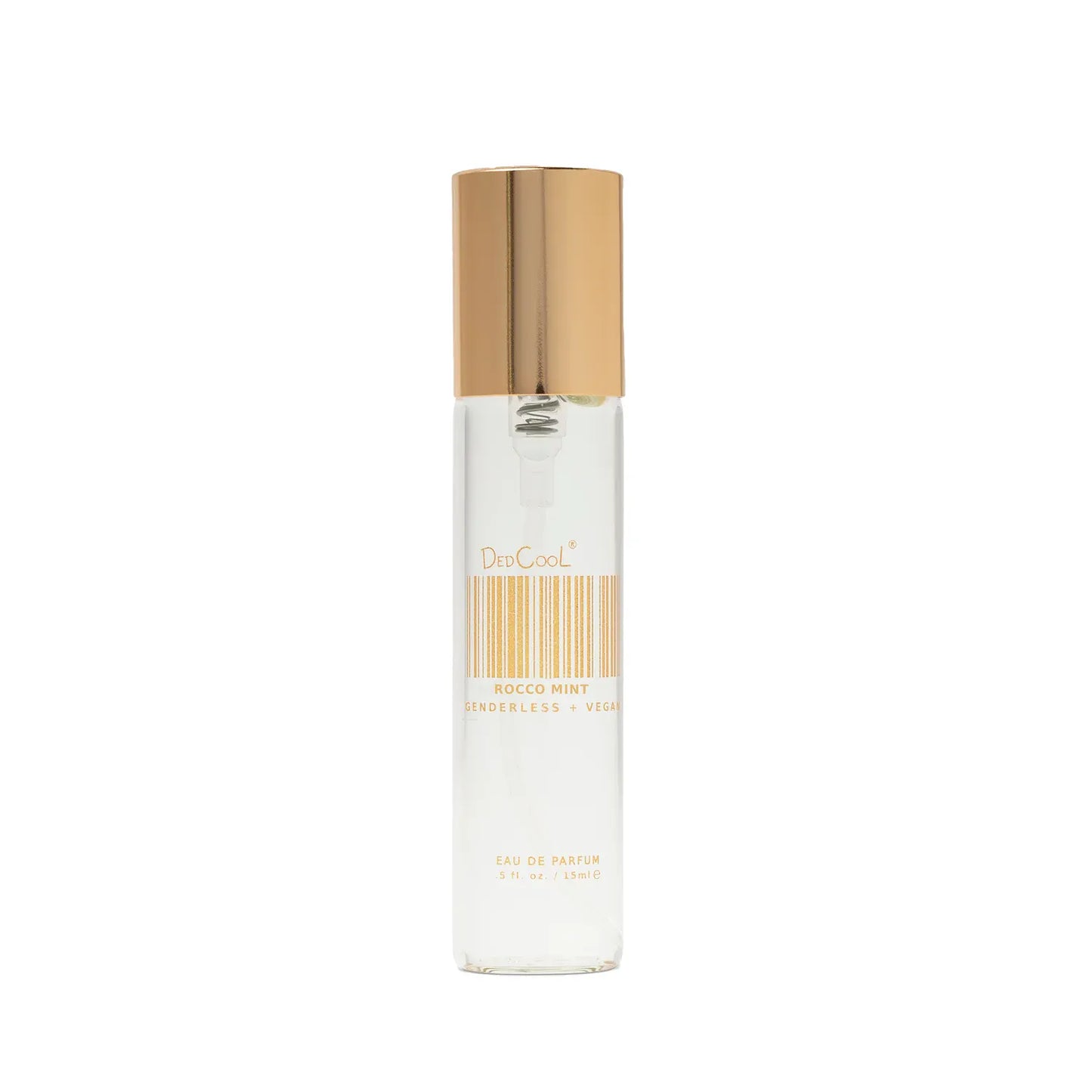 A bottle of dr. cool eau de parfum on a white background.
