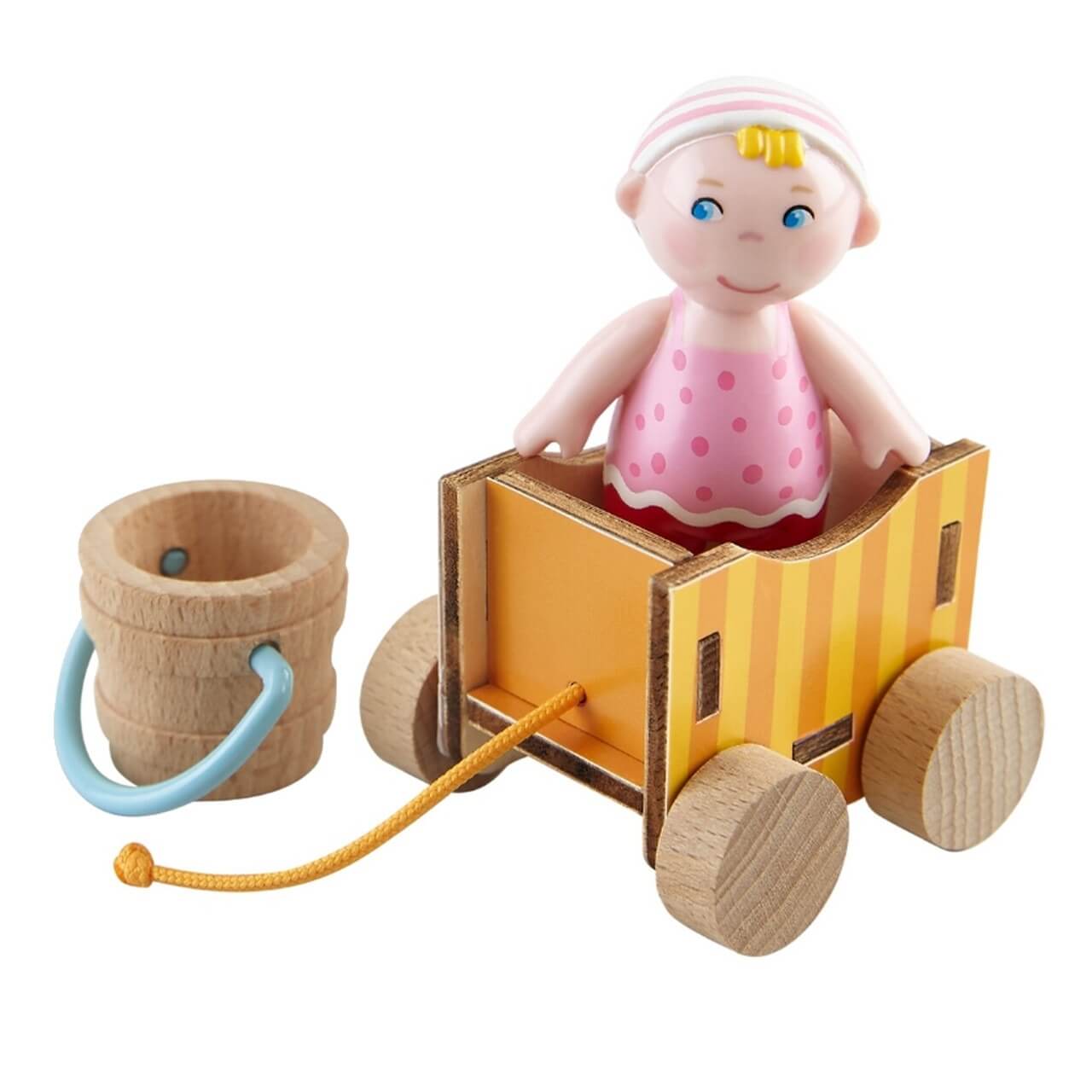 Haba Little Friends | Baby Nora With Wagon & Pail