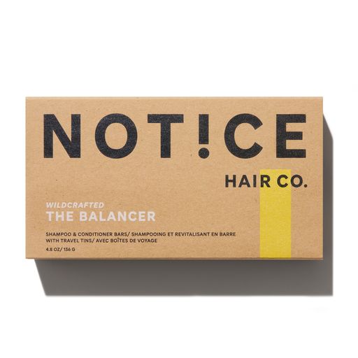 Shampoo and conditioner bars packaging with bold typography design.