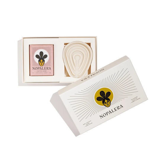 Nopalera Flor De Mayo Soap and Dish Gift Set