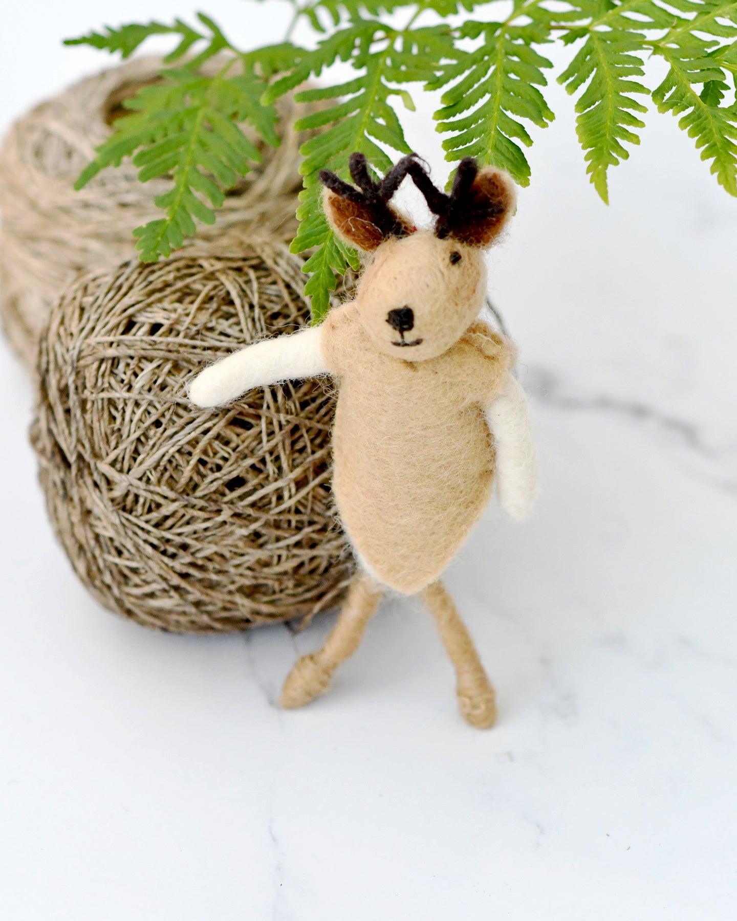 Felt Reindeer Doll Ornament
