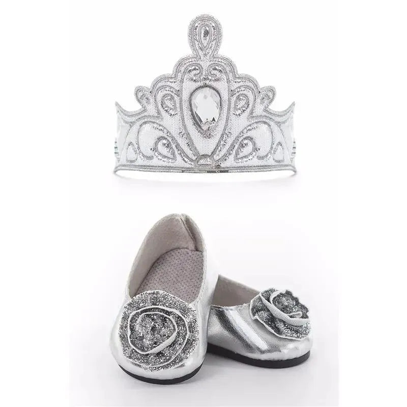 Little Adventures Doll Shoes and Tiara, Silver